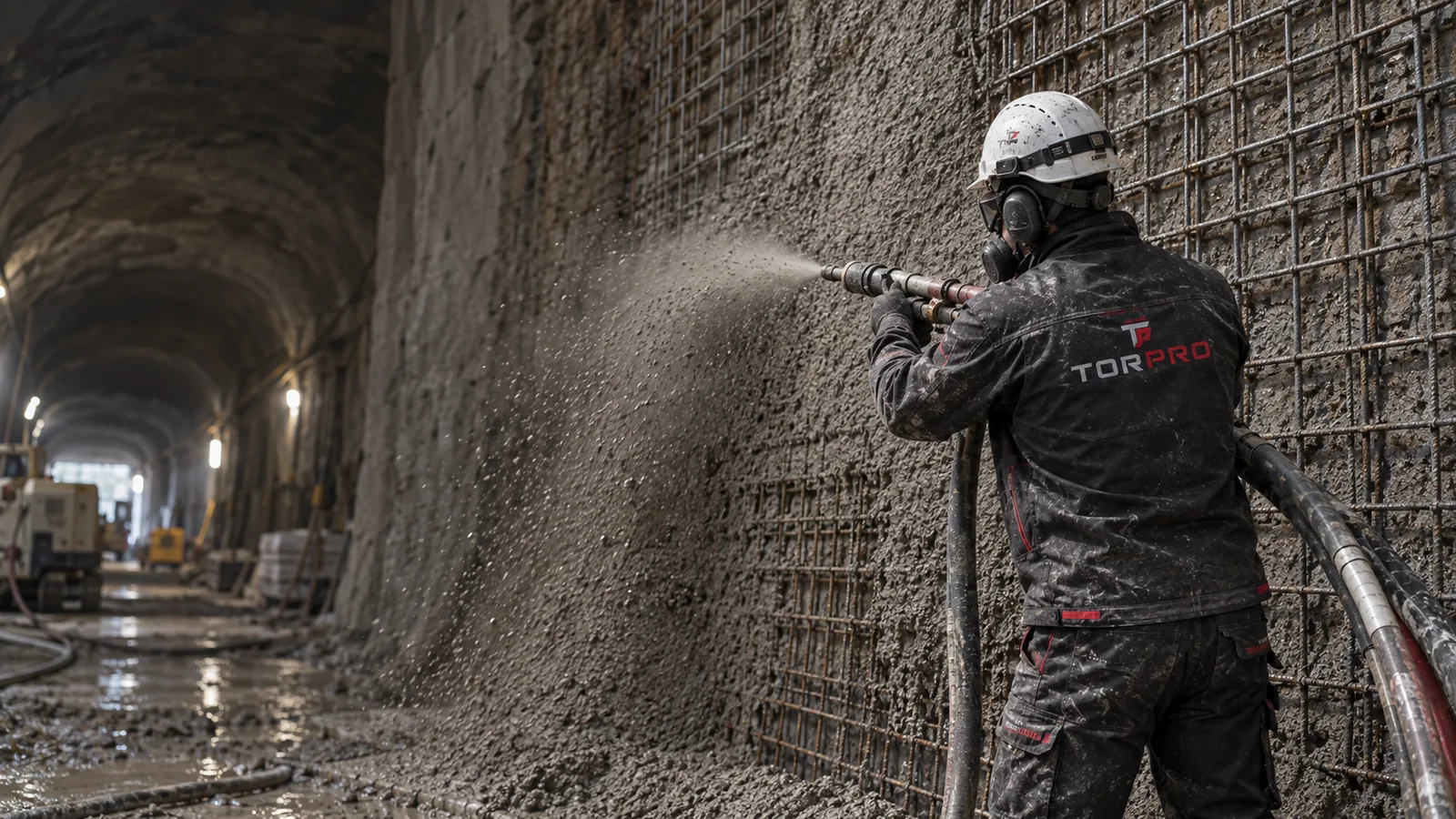 Illustrative image of shotcrete application